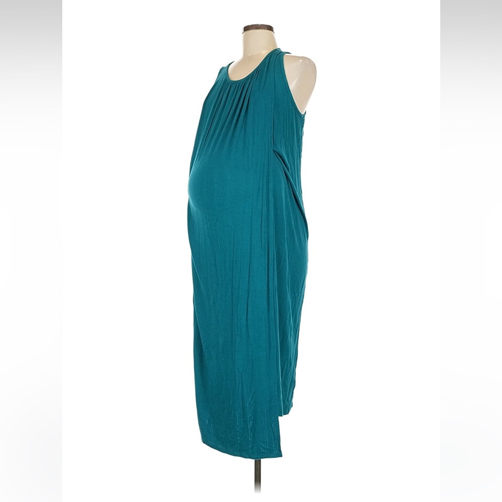 Old Navy Teal Midi Maternity Dress